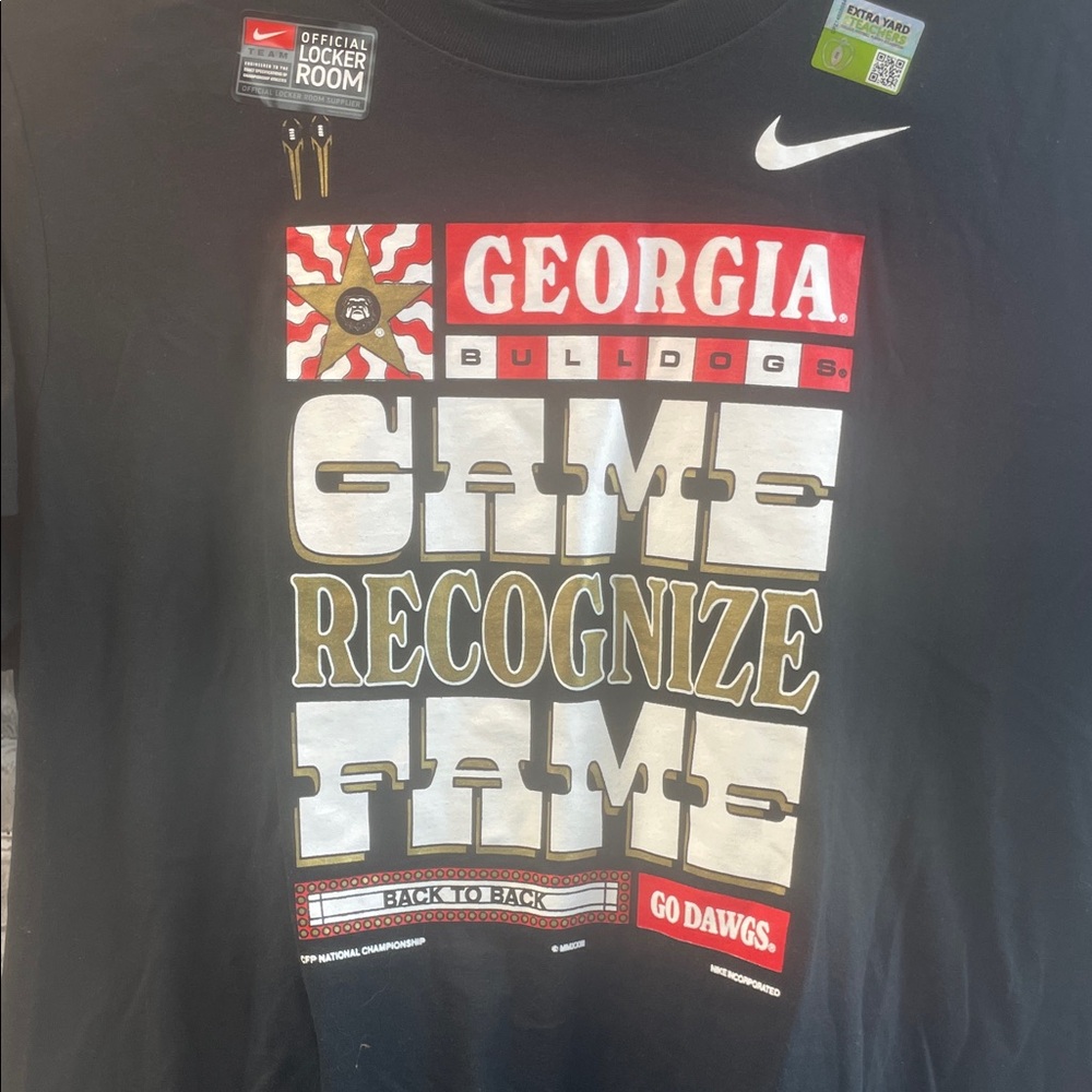 Nike Georgia Bulldogs Black Graphic Tee